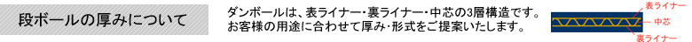 段ボールの厚みについて